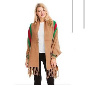 NWT Tan Wrap Poncho